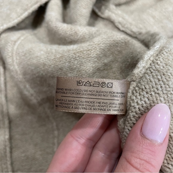 Free People Beige Wool Short Sleeve Cardigan - Picture 7 of 9